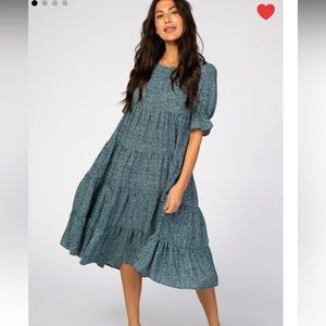 Floral tiered Maxi/MIDI Fall Dress from Shop Pink Blush cottage core